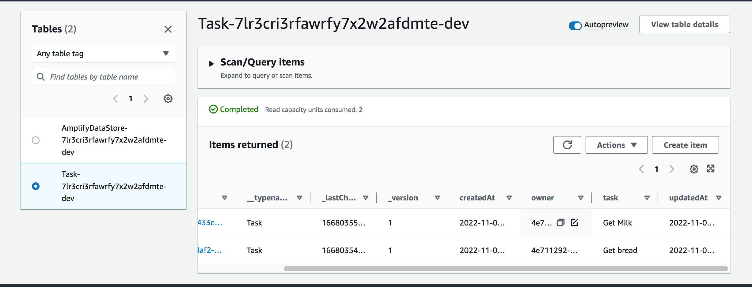 "No sync was performed on our DynamoDB table"