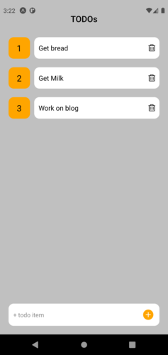 "Adding new todo entry while offline"